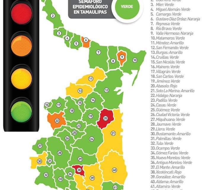 Regresa Madero a semáforo epidemiológico  naranja