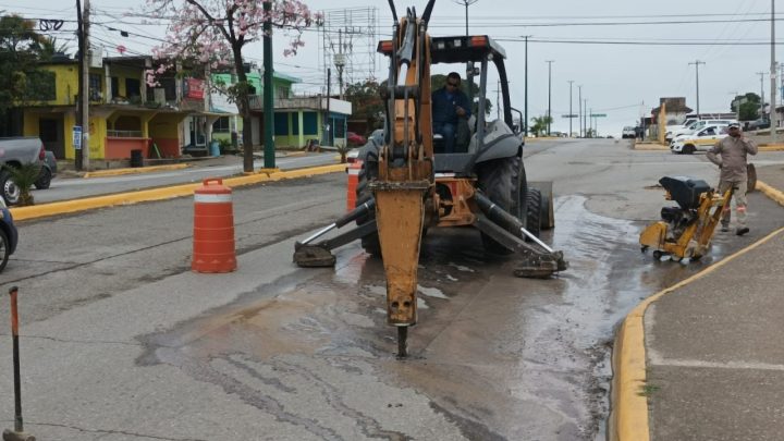 Efectúa COMAPA Altamira reparación de colector en colonia Altamira Sector 3