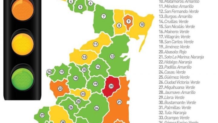 Tampico y Madero en semáforo rojo