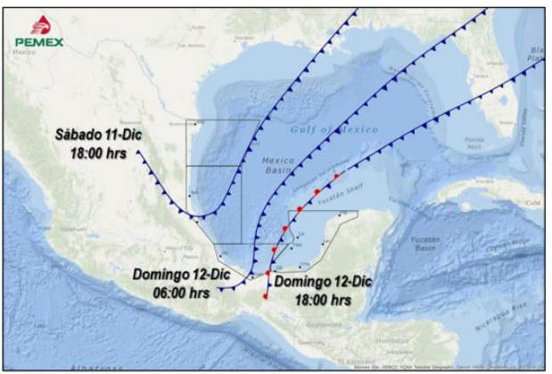 LLEGA EL «FRENTE FRIO» N0.13 (MODERADO A FUERTE)»