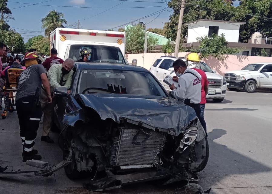 DOS LESIONADOS DEJÓ FUERTE ENCONTRONAZO