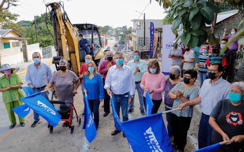 En Tampico la Obra no se Detiene; Inicia Chucho Nader Nueva Pavimentación en la Obrera