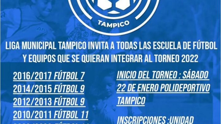 LANZAN CONVOCATORIA DEL TORNEO DE LA LIGA MUNICIPAL DE TAMPICO