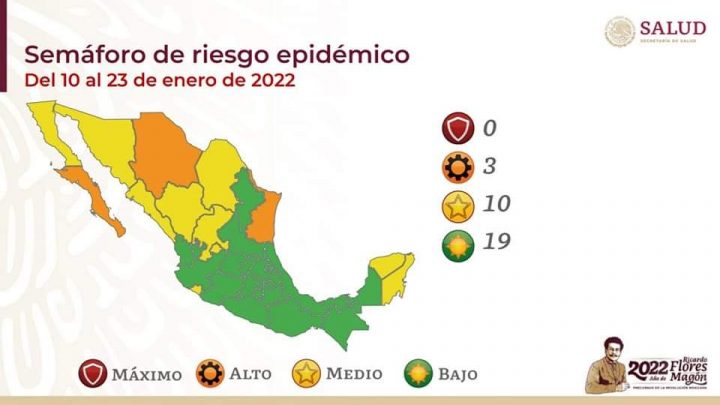 Tamaulipas pasa a semáforo epidemiológico naranja