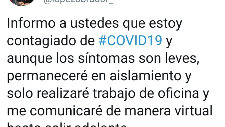 AMLO TIENE COVID-19