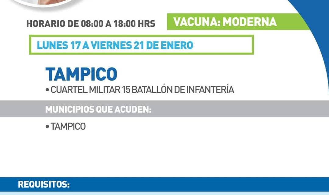 Lunes inicia vacunación a profesores en Tampico y Altamira