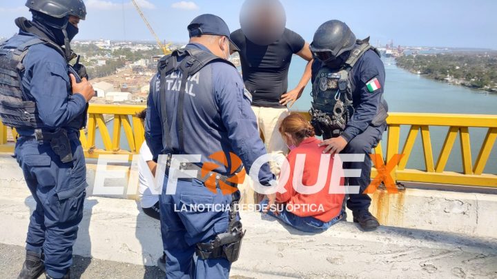 QUINCUAGENARIA QUERÍA LANZARSE DESDE EL PUENTE TAMPICO