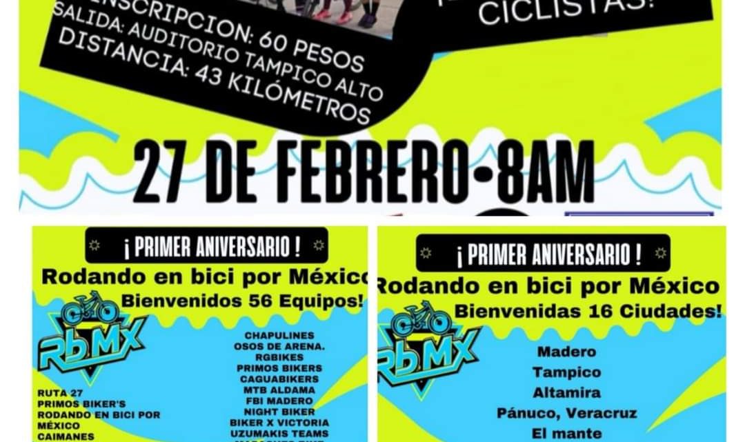 Con una rodada celebrarán primer aniversario de «Rodando en bici por México»