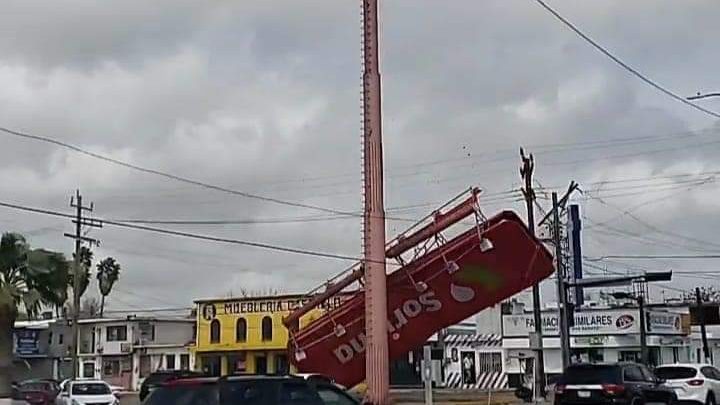 Fuertes vientos del «norte» ya provocan daños en Matamoros y Reynosa [Video]