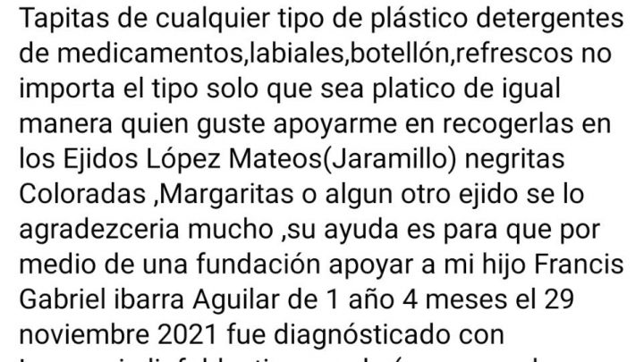 PIDEN AYUDA PARA FRANCIS GABRIEL