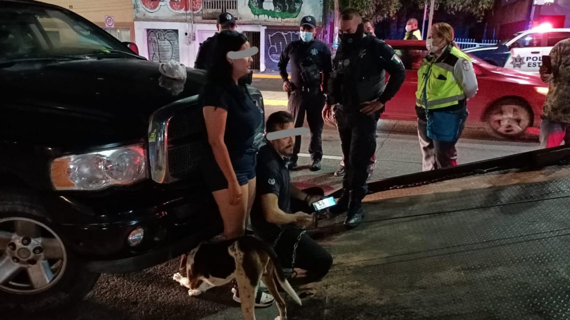 Da positivo a alcohol y se encadena a su camioneta en Madero