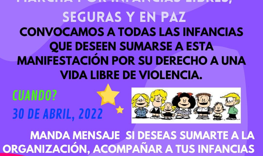 CONVOCAN A MARCHA POR INFANCIAS