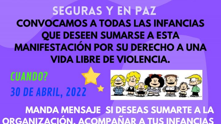 CONVOCAN A MARCHA POR INFANCIAS