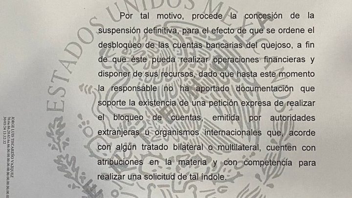 Tribunal del PJF ordena desbloquear las cuentas del gobernador de Tamaulipas