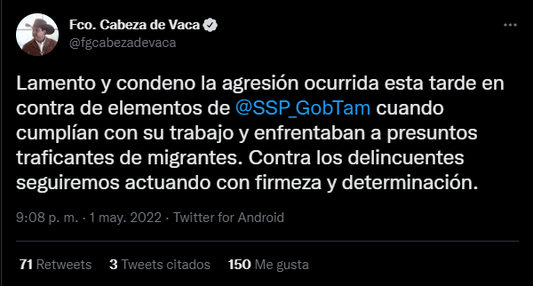 GOBERNADOR LAMENTA Y CONDENA AGRESIÓN A POLICÍAS