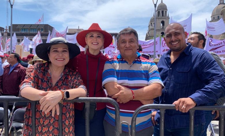 Senador Faustino Lopez Vargas presente en en evento de Unidad y Movilización de MORENA en Toluca