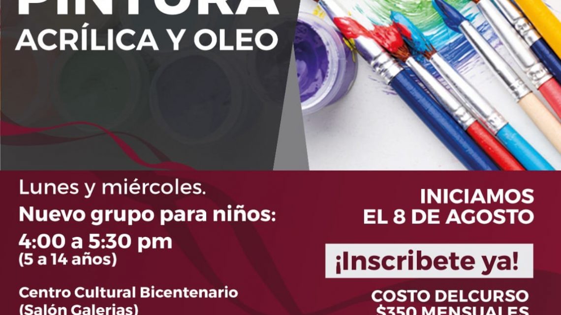 Gobierno de Ciudad Madero invita a niños y jóvenes al Taller de Pintura Acrílica