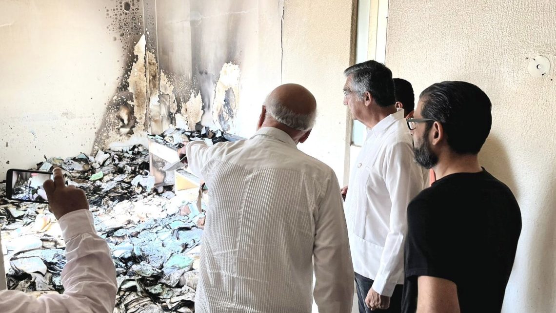 Visita el gobernador el HG tras conato de incendio; ofrece a pacientes atención inmediata