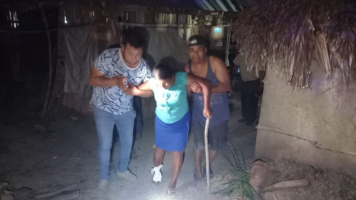 Venenosa serpiente mordió a humilde mujer