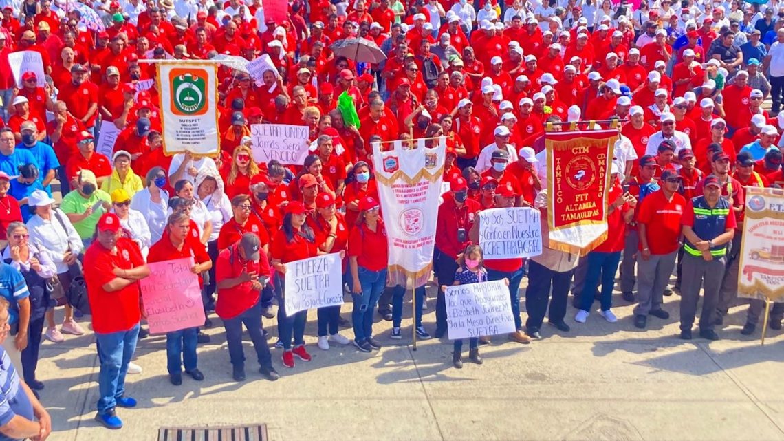 Incremento salarial de 10% a trabajadores del SUETRA del ayuntamiento de Tampico