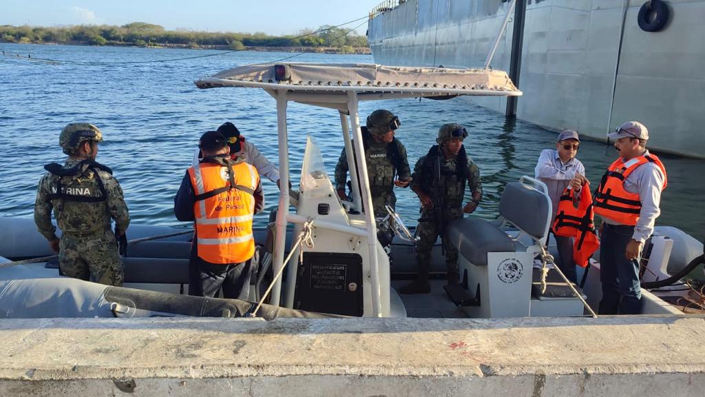 Realizan acciones de inspección y vigilancia pesquera en la zona sur de Tamaulipas