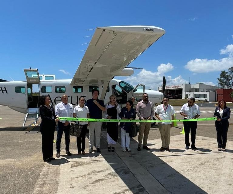 Inaugura secretario de Turismo nueva ruta aérea Reynosa-Tampico-Veracruz