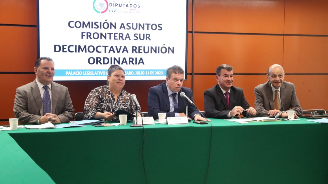 Comisión de Asuntos Frontera Sur aprueba primer informe de actividades del segundo año de ejercicio