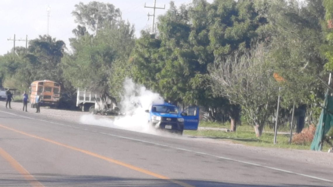 Circulación cerrada en ambos sentidos en Carretera Victoria-Monterrey por fuga en pipa de gas