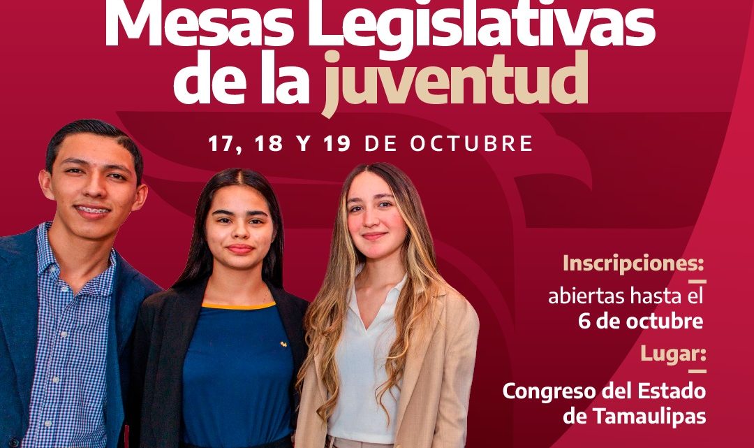 Lanza Injuve Tamaulipas convocatoria “Mesas Legislativas de la Juventud”