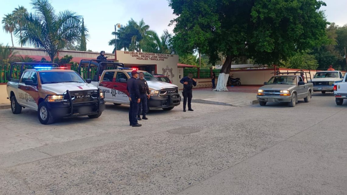 Día y noche escuelas de Tamaulipas son vigiladas por la Guardia Estatal