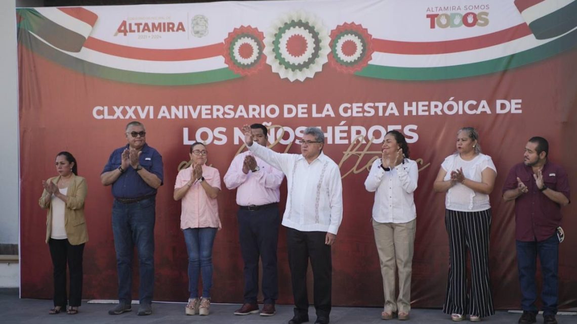 Conmemora Altamira la gesta heroica de los Niños Héroes de Chapultepec