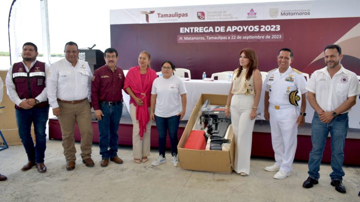 Pescadores de Matamoros reciben motores ecológicos