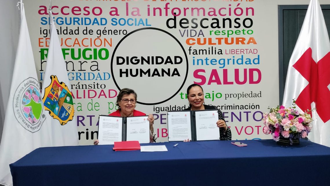 Firman Cruz Roja Mexicana Tamaulipas y CODHET convenio de colaboración