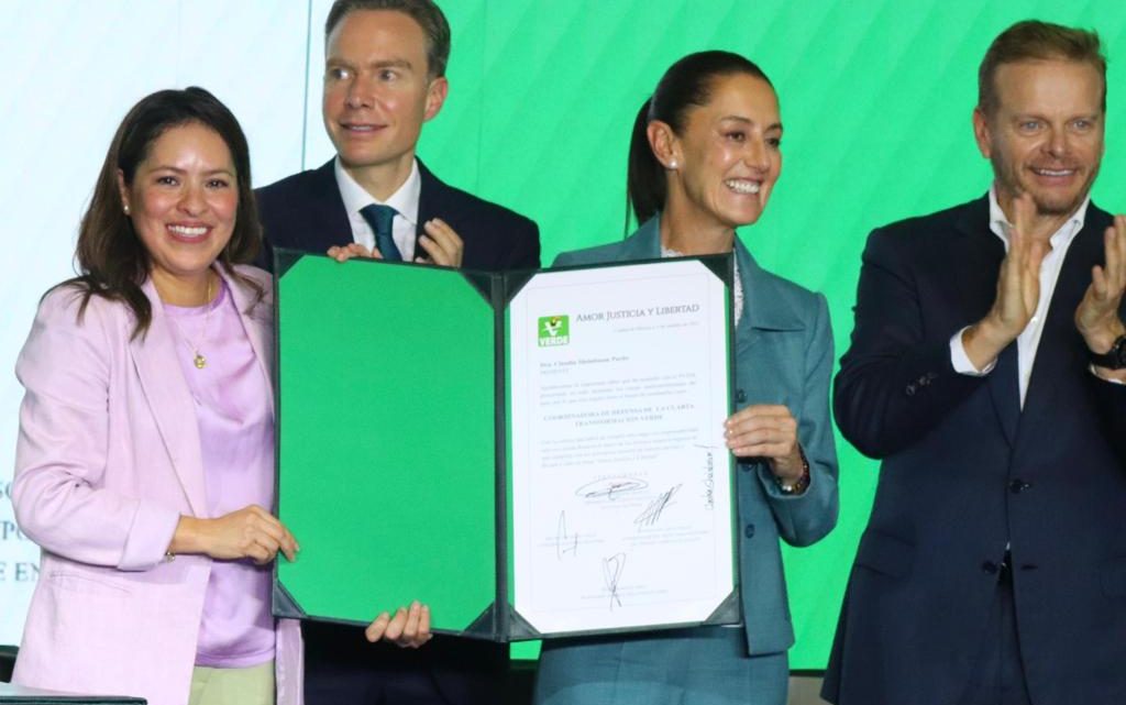 Claudia Sheinbaum arropada por el Verde