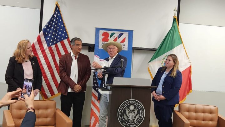 Américo y Ken Salazar fortalecen coordinación entre Tamaulipas y EU