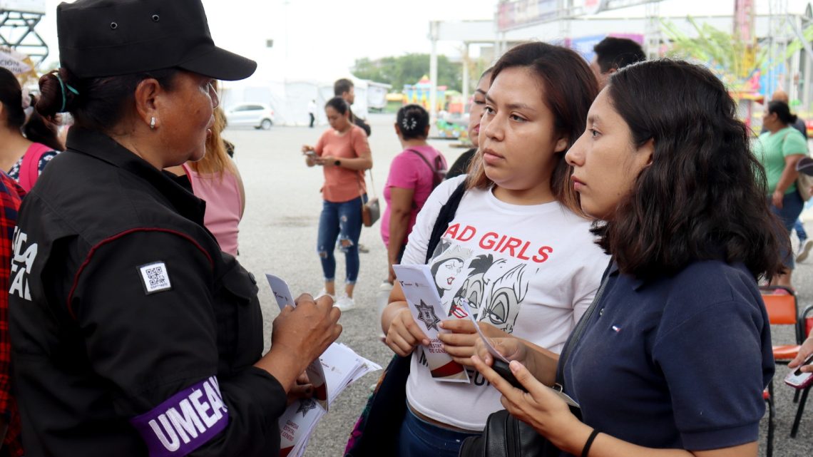 Con diversión y dinámicas, Guardia Estatal de Género previene violencia familiar en Feria Tamaulipas 2023