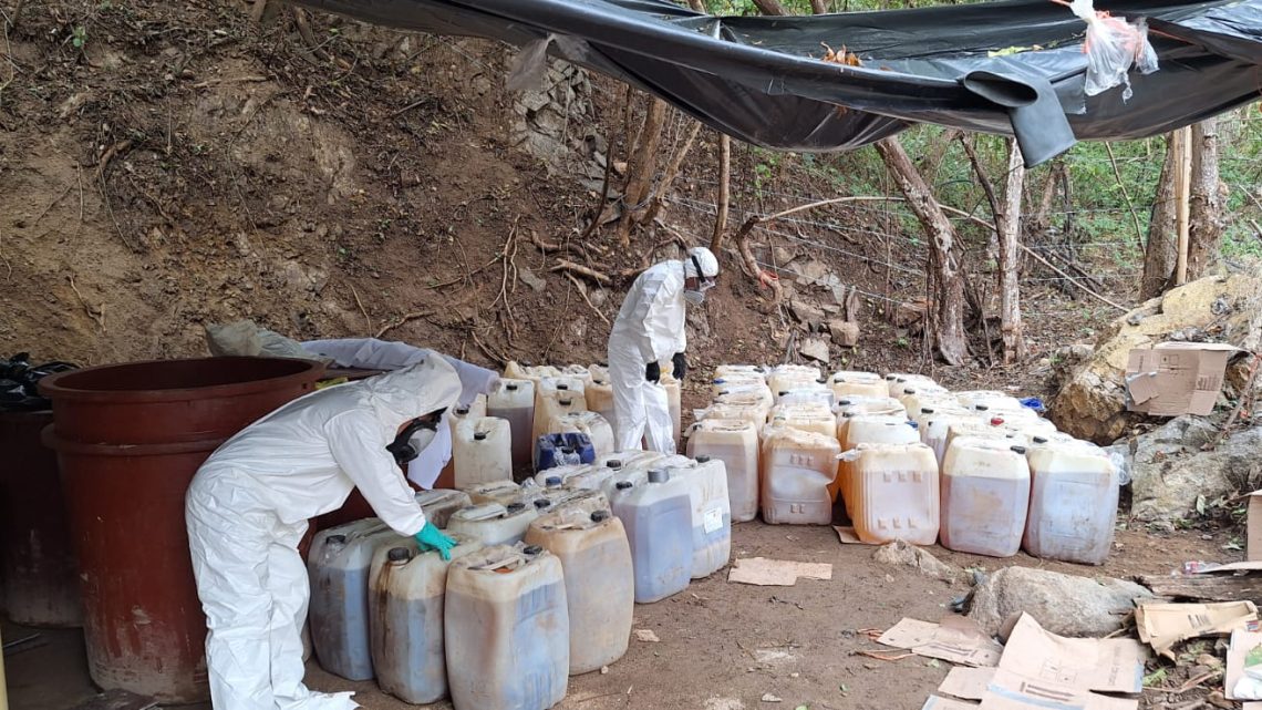 Guardia Nacional localiza laboratorio clandestino para la elaboración de drogas sintéticas