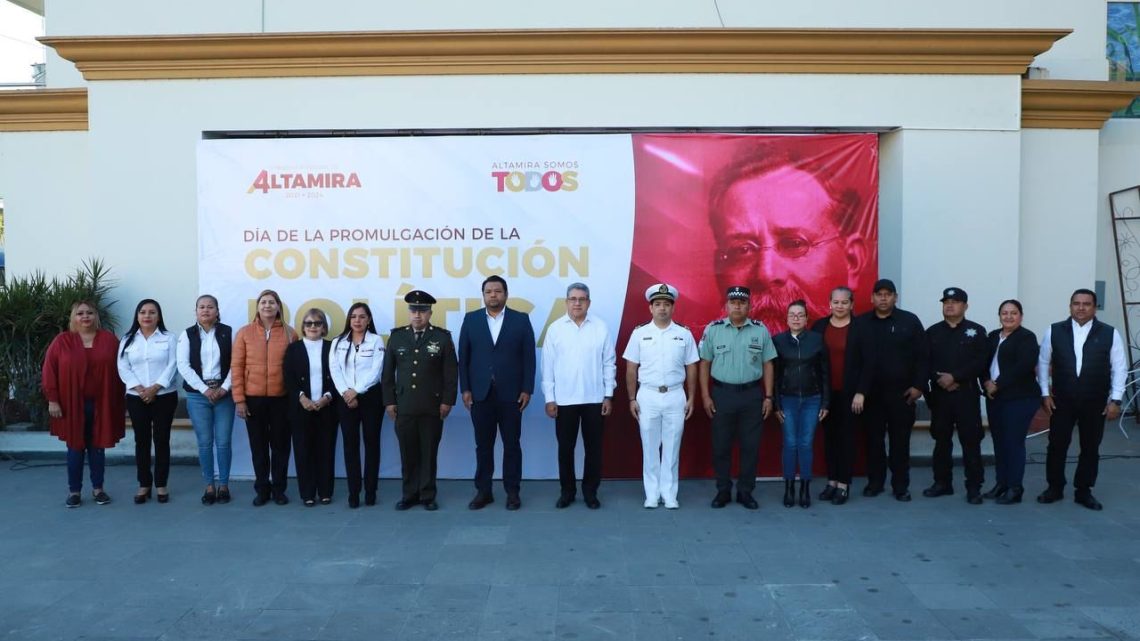 Conmemora Altamira 107 aniversario de la promulgación de la Constitución de México