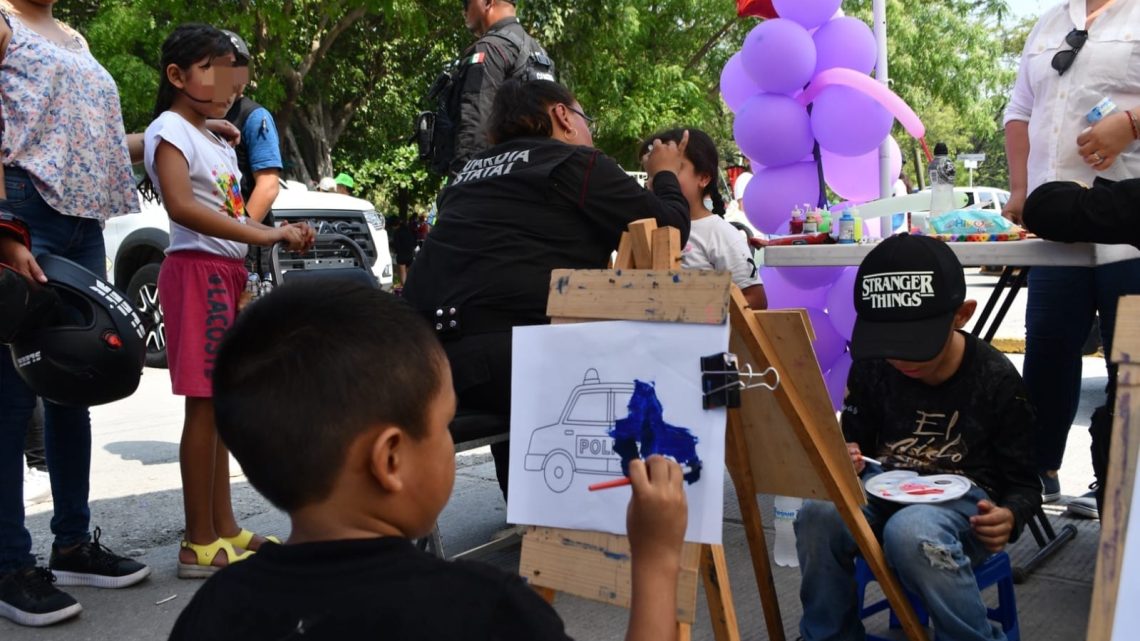 Implementa Guardia Estatal de Género campaña interactiva con menores para prevenir violencia