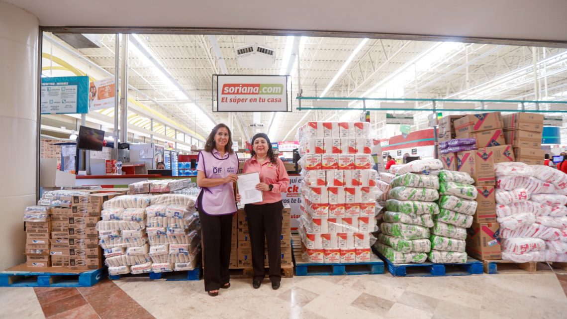 Fundación Soriana dona 4 mil productos al DIF Tamaulipas en apoyo a las comunidades afectadas por las lluvias