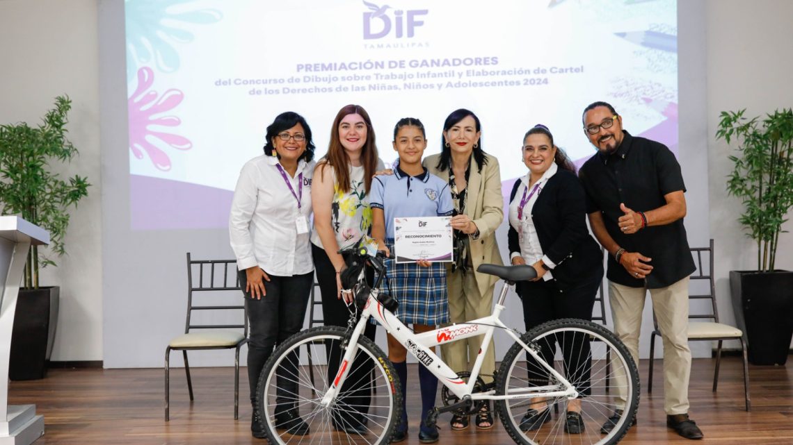 Premia DIF Tamaulipas a ganadores de los concursos estatales de dibujo y cartel sobre derechos y trabajo infantil