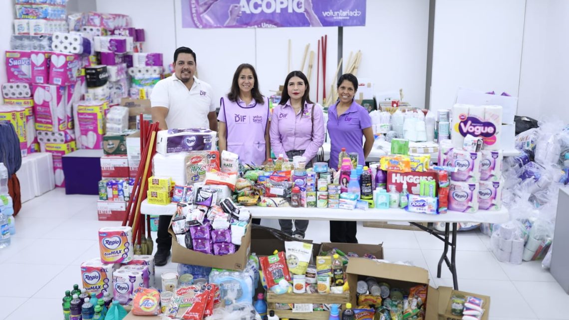 Recaba DIF Tamaulipas más de 28 toneladas de víveres; continúa entrega de apoyos a afectados por lluvias