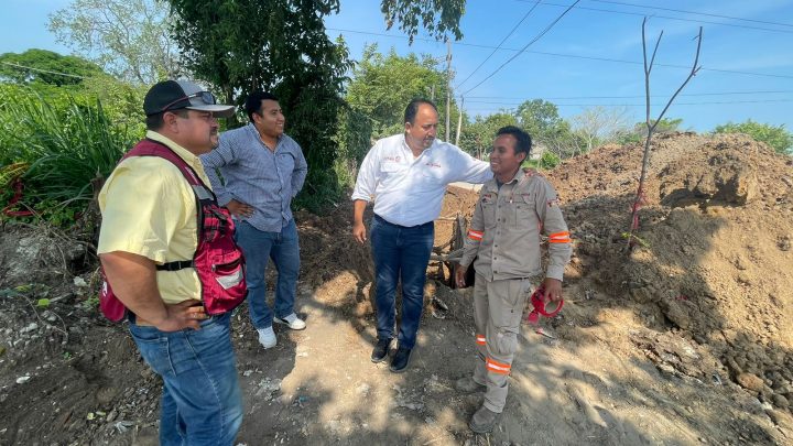 Supervisa gerente general de COMAPA Altamira reposición de colector