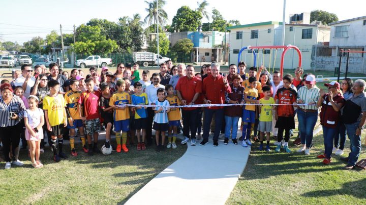 Inaugura AMM rehabilitación de parque deportivo en el fraccionamiento San Ángel