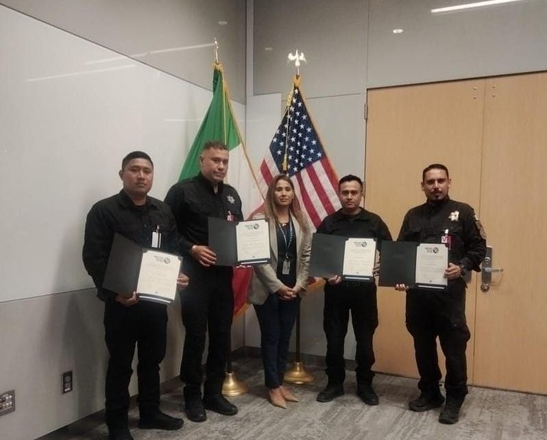 Consulado de EE.UU. en Matamoros entrega reconocimiento a la Guardia Estatal