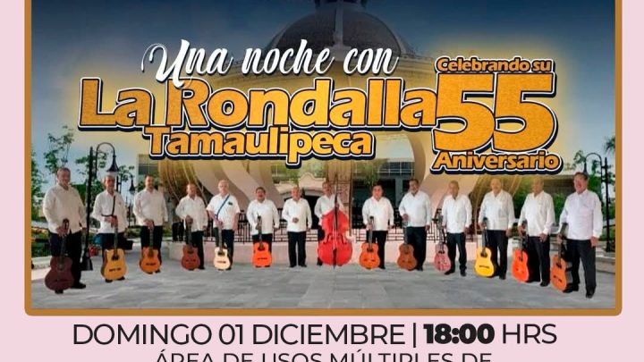 Se presenta la Rondalla Tamaulipeca en los Domingos Culturales