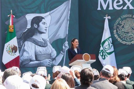 Presidenta de México resalta prioridades del IMSS; derechos de trabajadores, IMSS Bienestar, Centros de Cuidado Infantil y programa Salud casa por casa